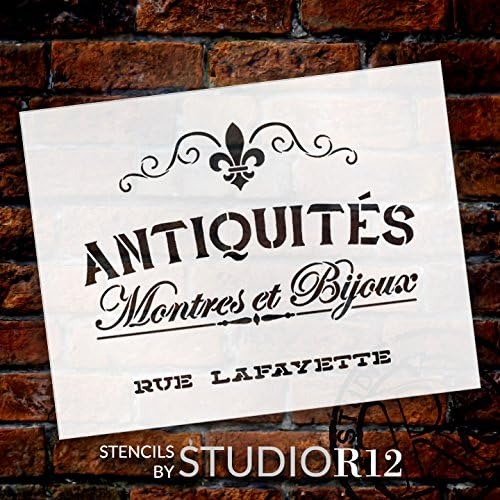 עתיקות Montres et Bijoux rue lafeyette Stencil מאת Studior12 | מילים צרפתיות - צופה תבנית תכשיטים לשימוש